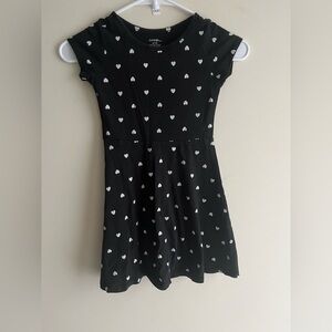 George Charming Black Heart Print Kids Dress